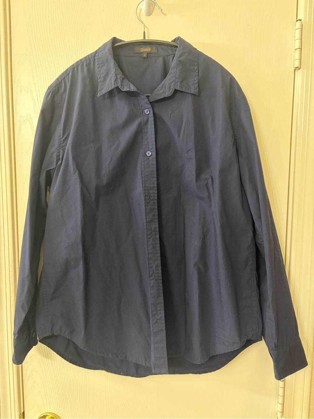 Quince Women’s Navy Button-Down Shirt